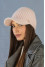 Warm baseball cap "Coquette" in light powder color
