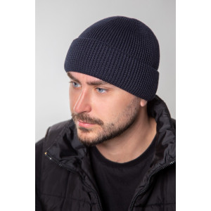 Чоловіча шапка-балаклава «Трой» темно-синього кольору