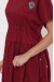 Платье «Мелисса» бордового цвета