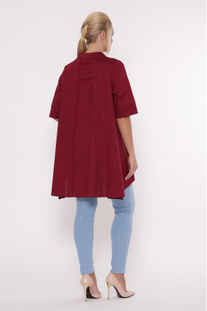 Блуза «Уля» бордового кольору