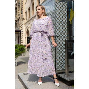 Lavender dress "Camilla" with floral print