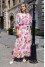 "Camilla" pink dress with flower print