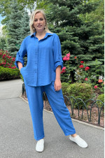 "Martin" suit in cornflower color