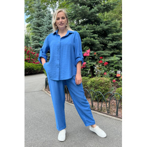 "Martin" suit in cornflower color