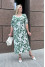 Dress "Narine" green with print