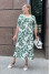 Dress "Narine" green with print