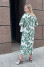 Dress "Narine" green with print