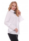 Блуза «Агата» білого кольору з брошкою