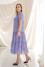 "Kataisse" dress in cornflower color with print