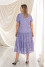 "Kataisse" dress in cornflower color with print