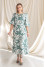 "Cindy" cream dress with pistachio print