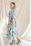 "Cindy" cream dress with pistachio print