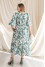 "Cindy" cream dress with pistachio print
