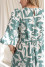 "Cindy" cream dress with pistachio print