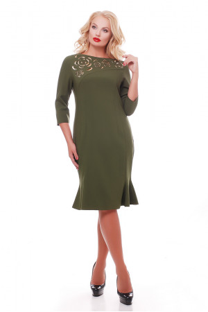 Сукня «Анюта» оливкового кольору