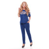 Blue denim pantsuit