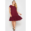 "Yana" burgundy dress with a swirl print