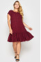 "Yana" burgundy dress with a swirl print