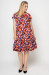 Сукня «Яна» кольору електрик з принтом-ф'южн