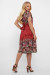 Платье «Лорен» бордового цвета с принтом-акварель