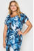 Сукня «Белла» блакитного кольору з принтом-акварель