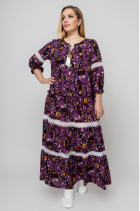 Платье «Анна» фиолетового цвета