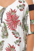 Сарафан «Тропикана» белого цвета с принтом-листочки