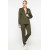 Olive-colored "Owl" pantsuit