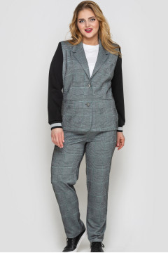 Green check fashion pantsuit