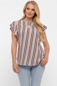 Блуза «Аліна» з принтом-діагональ