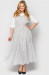 Платье «Росава» белого цвета с принтом-горох
