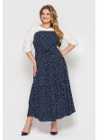 Сукня «Росава» синього кольору з принтом-каміння