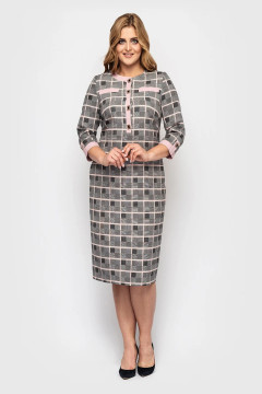 Powder-colored checkered dress 