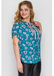 Блузка «Роял» бірюзового кольору