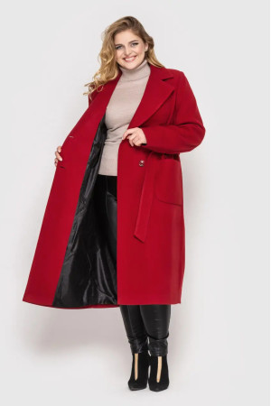 Женское пальто «Виола» цвета бордо