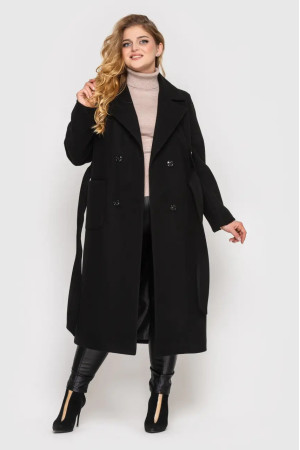 Женское пальто «Виола» черного цвета