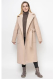 Женское пальто «Виола» кремового цвета