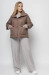 Женская куртка «Сима» цвета мокко