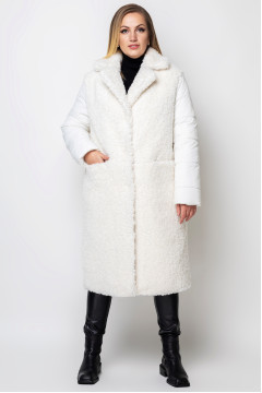 Жіноча шуба «Альма» білого кольору