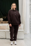 Chocolate-colored tracksuit 