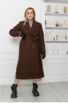 Женское пальто «Бостон» шоколадного цвета