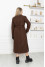 Женское пальто «Бостон» шоколадного цвета
