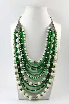 Намисто «Верба» з коралу та бісеру