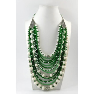 Ожерелье «Верба» из коралла и бисера