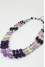 Ожерелье «Фіалковий шарм» из аметиста и жемчуга