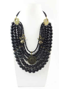 Намисто «Благодать» з агату та лави