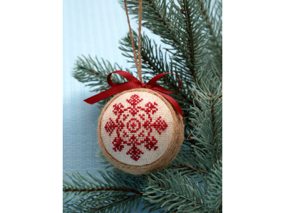 Ялинкова кулька «Витинанка» бордового кольору