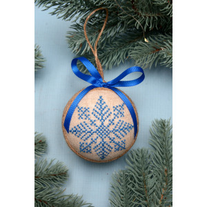 Ялинкова кулька «Сніжинка» з синім орнаментом