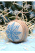 Елочный шарик "Снежинка" с голубым орнаментом