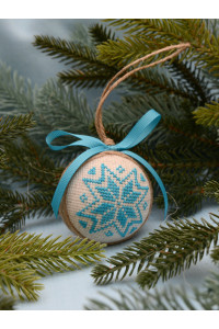Ялинкова кулька «Різдвяна зірка» блакитного кольору